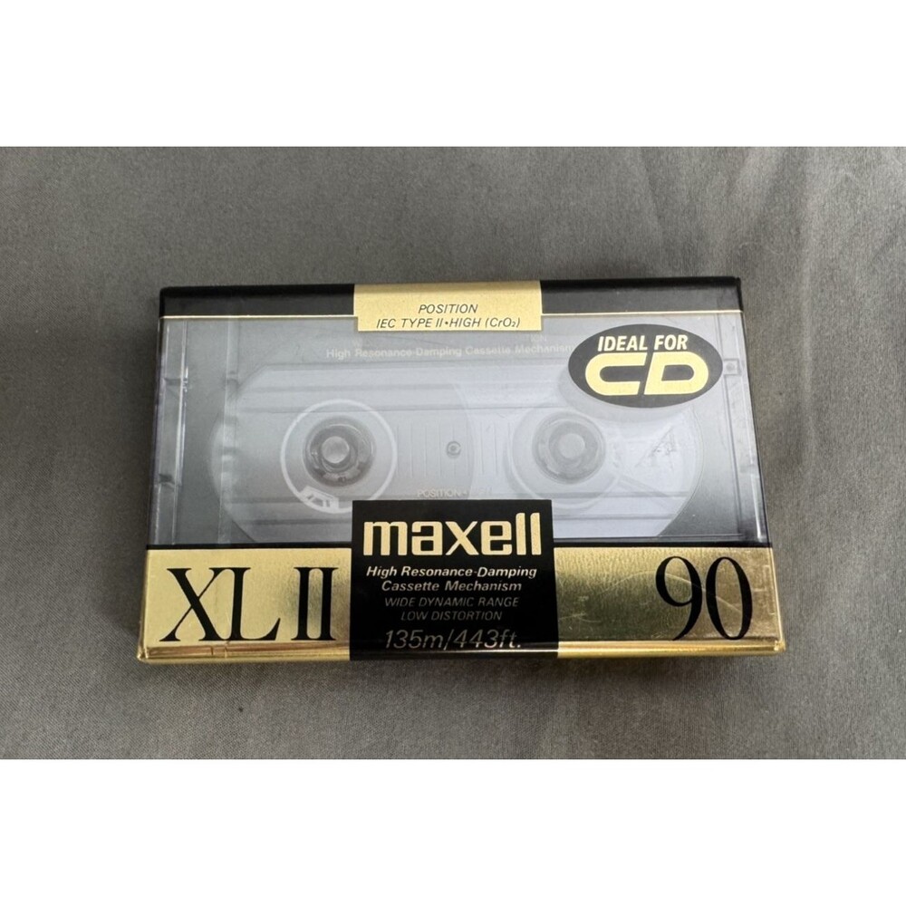 New MAXELL XL II 90 Audio Cassette Blank Tape Sealed Made in Japan Type II v4